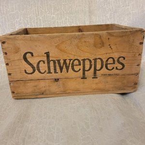 vintage wooden Schweppes crate ...antique Vintage Restoration